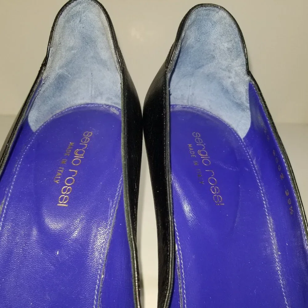 Sergio Rossi Women Platform Heel Pumps Size 39.5